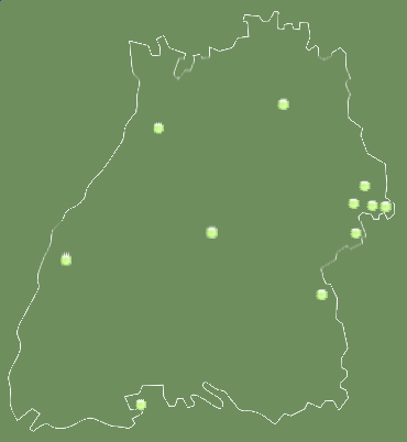 Karte der Lieblingsalleen in Baden-Württemberg