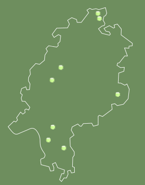 Karte der Lieblingsalleen in Hessen