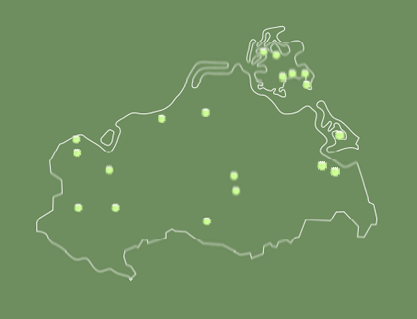 Karte der Lieblingsalleen in Mecklenburg-Vorpommern