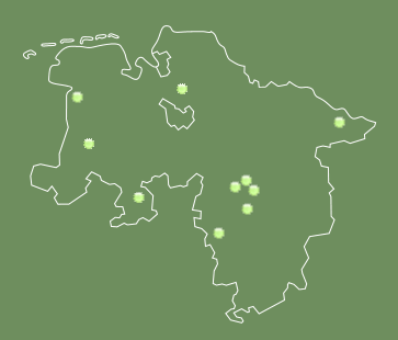 Karte der Lieblingsalleen in Niedersachsen